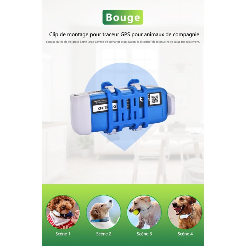 Bouge Flexible Clips for Tracti GPS Dog 4 - Dog