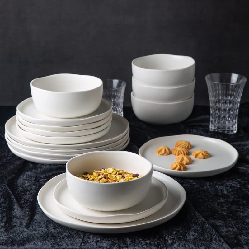 AmorArc Stoneware Cereal Bowls for Kitchen, 28oz Large Ceramic Soup