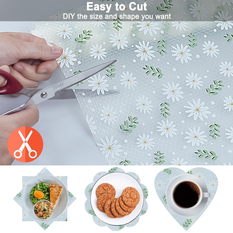 KIMCHOMERSE Shelf Liners, Drawer Liner for Kitchen Cabinets, Fridge Liners,