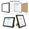 Hongkee 8.5x11 Diploma Frame with Tempered Glass, Multi Certificate 8.5