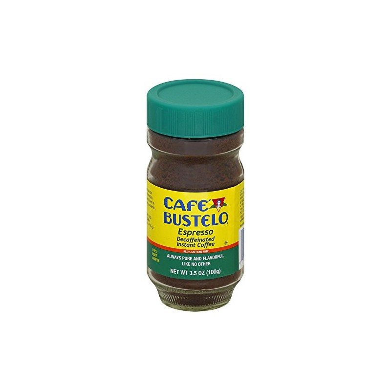 Café Bustelo Decaffeinated Instant Espresso 97 % Caffeine Free, 3.52