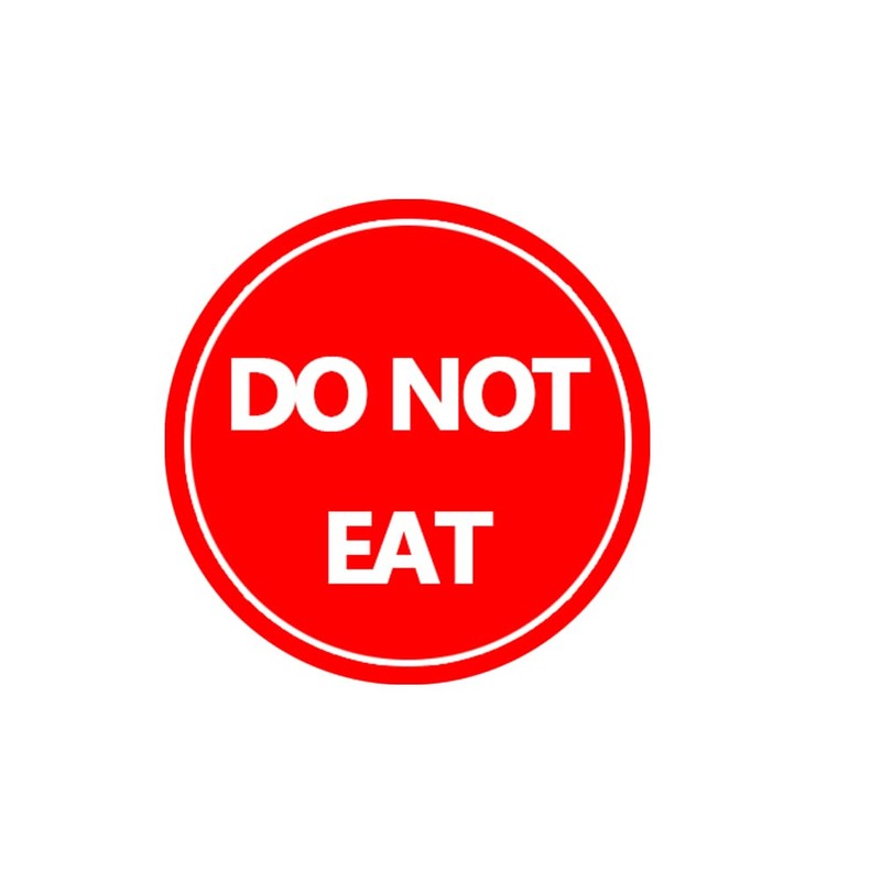DO NOT EAT Warning Labels Stickers,1.5 Inch Caution Sign Decals,Child