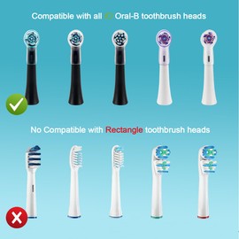 6 Pack Toothbrush Dustproof Cover Compatible with Oral B iO Ultimate Clean Gentle Care Replacment Heads and iO Series 3 4 5 6 7 7G 8 9 Electric Toothbrush (Transparent+Blue)
