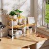 Wobmmi Kitchen Cabinet Organization Shelf，Set of 2 Height Adjustable Storage