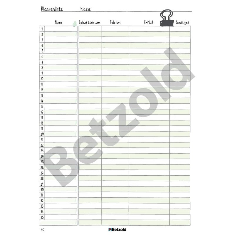 Betzold - Design School Planner, Loose Leaf Collection, DIN A4