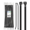 HS HS UV Protected Zip Ties 12 Inch (100 Pack) Self Locking Strong Plastic Wire Ties 12 Inch Black Nylon Cable Ties 50 LBS,Outdoor Indoor Purpose