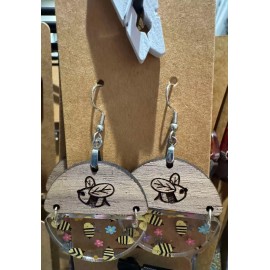 Handmade Bumble Bee Cute Summer Spring Earrings Handmade USA Made
