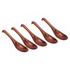 5Pcs Wooden Spoons Natural Safe Comfortable Light Weight Delicate Sturdy