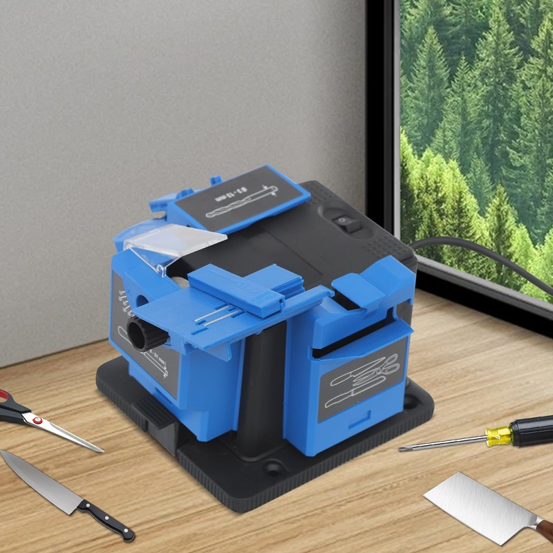 96W 110V Electric Knife Sharpeners, 1350RPM Multifunctional Drill Bit Sharpener