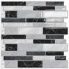 DEWOO Kitchen Backsplash Self Adhesive Wall 3D Marble Tiles Peel
