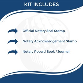 Premium Idaho Notary Public Supply Kit, Kit Includes: Acknowledgement Stamp, Record Book, and Round Notary Stamp - MaxLight Pre-Inked Stamps, 5 Ink Colors