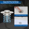 Hibbent 2 Pack Upgraded 3 in 1 Bathroom Sink Drain