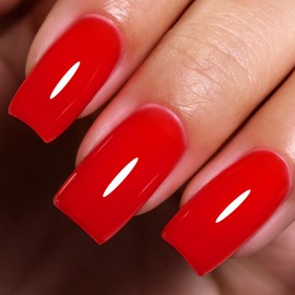 Imtiti Red Gel Nail Polish, 1Pcs Neon Red Soak Off UV LED Gel Polish, Long Lasting, Nail Art Manicure Salon DIY at Home for Spring and Summer (0.34 Fl Oz-367)