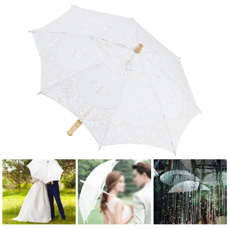 Mini Lace Umbrella Wedding Bridal Parasol Umbrella for Girl Party