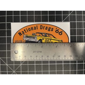 National Drags NEW National Drags 66' W VINYL Racing Decal Vintage NHRA STICKER