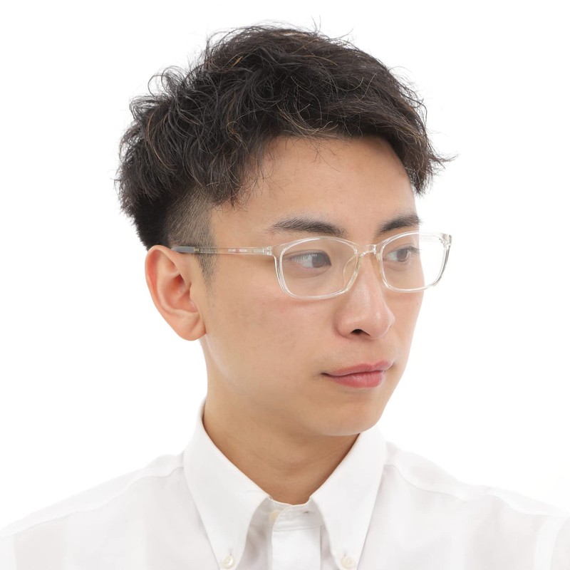 [MOOM] リーディンググラス シニアグラス 老眼鏡 透明 透明フレーム 度数 読書用 メンズ 男性