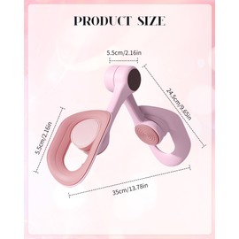 Thigh Master, Thigh Exerciser for Women Elastic Bands of Varying Resistance, Anti-Slip Design for Postpartum Mothers/Sedentary/Thigh Fat People (Pink)