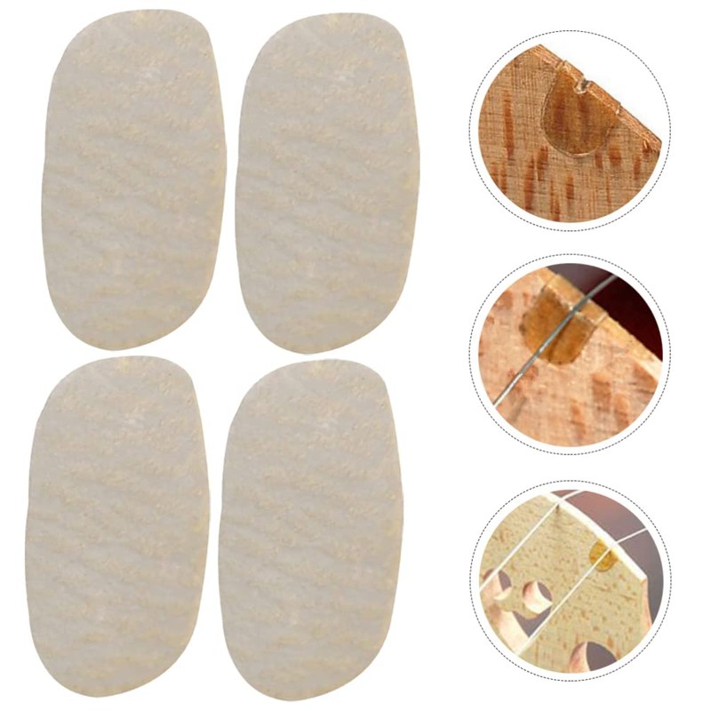 4pcs String Bridge Protection Pad Instruments Accessories Cello Bridge Pads