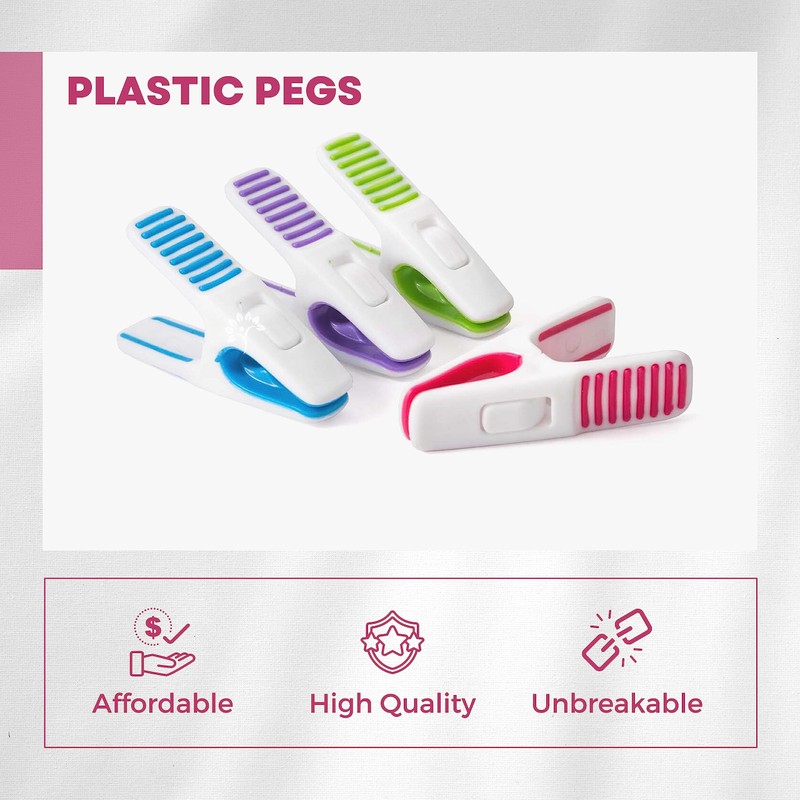 Homeshopa Clothes Pegs, 18 Pack Smart Design Clothes Pegs for