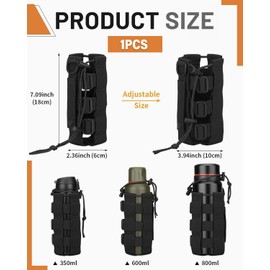 flaschenhalter gürtel,Taktisch Flaschenhalter Militär Trinkflasche Beutel,Verstellbare Wasserflaschentasche,Kessel Wasserflaschenhalter Langlebig Bottlehalter Bottel Carrier für Camping Wandern