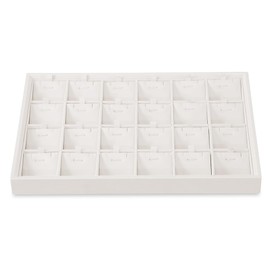 Yinbeini White Jewelry Organizer, Leather Jewelry Tray,Luxury Jewelry Display For Vendors