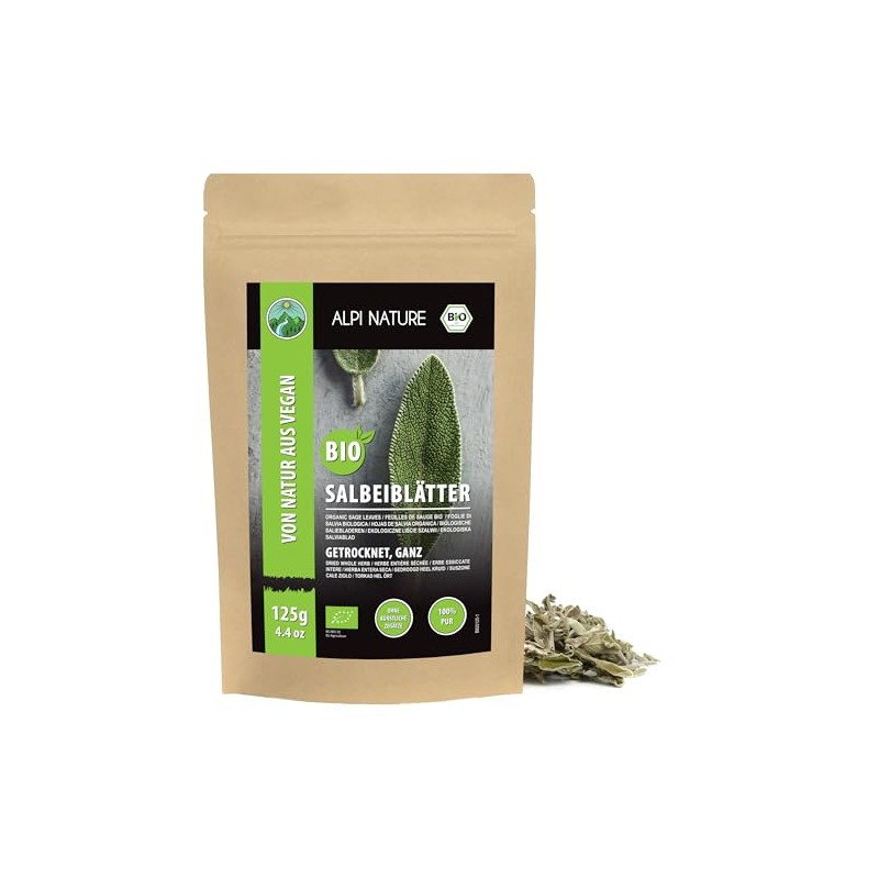Alpi Nature Sage Tea Organic 125 g, Sage Leaves Dried