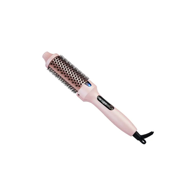 Peine Térmico 3 En 1 Rosa Alisa El Cabello Encrespado
