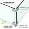 Skyflame 42" X 18" Rectangular Fire Pit Glass Wind Guard