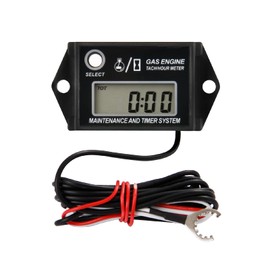 Yooreal Digital Small Engine RPM Gauge Meter Tachometer,Waterproof for ATV Garden Tractor Motor Grader Log Splitter Compressor Dirt Bike Motorcycle Marine Snowmobile
