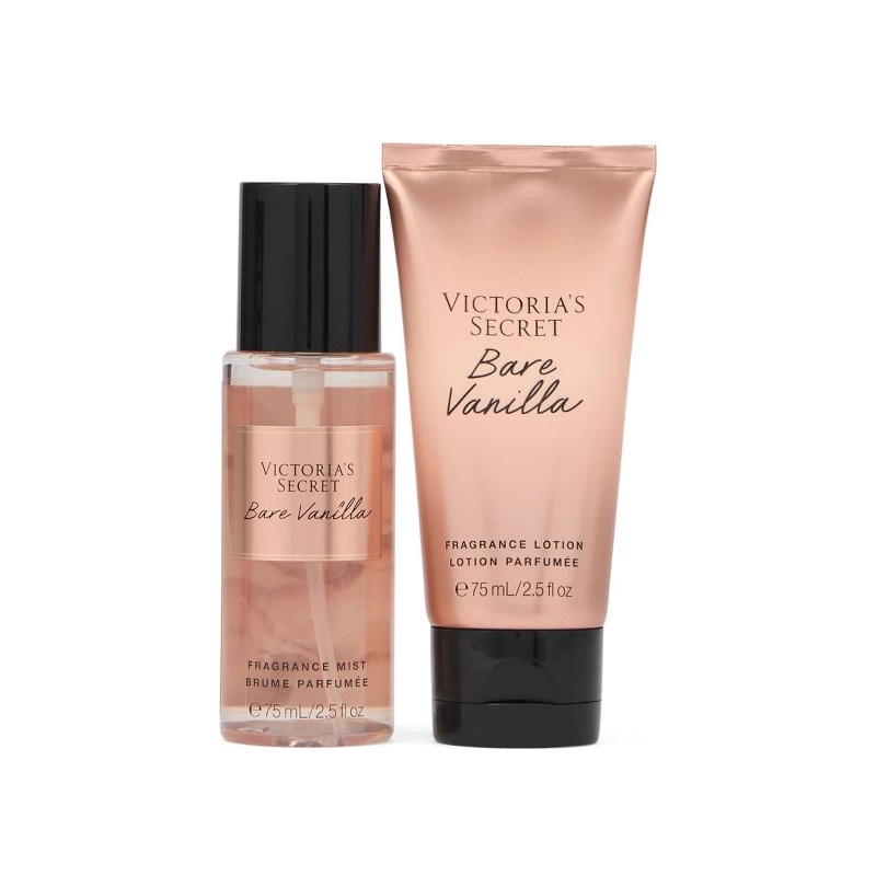 Victoria's Secret Bare Vanilla Fragrance Mist Lotion Set 1.67 Fl