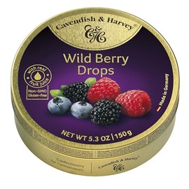 Cavendish & Harvey | Wild Berry Hard Candy Drops | 5.3 Ounce Tin - 12 Pack
