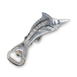 Arthur Court Designs Aluminum Marlin Fish Bottle Opener Fisherman Gift Coastal Barware 7" Long