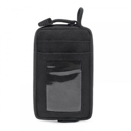 EDC Purse, Tactical Card Holder, Waterproof Change Compartment, Wallet with Card Slots for Everyday Use, black, Modern