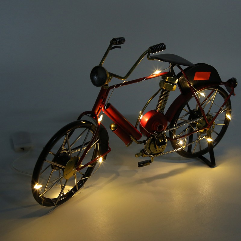 Red Mini Modern Bicycle Model Artwork Home Shop Decoration Ornament