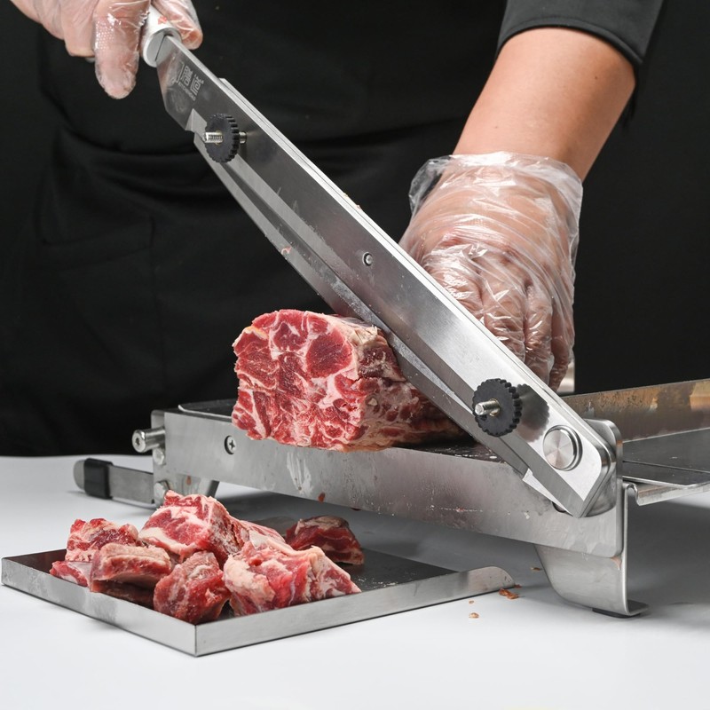 Stainless Steel Bone Cutter Machine Manual Ribs Meat Chopper Food