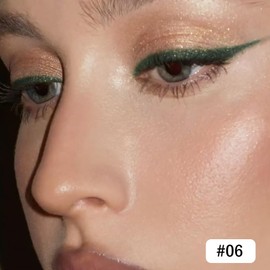 Kaely Gel Eyeliner Pencil for Women, Pearl Green Eye Liner Waterproof Smudge Proof with Sharpener, Waterline Eye Makeup Liners, delineador de ojos contra el agua, Vegan & Cruelty-Free, 06