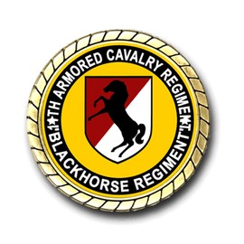 Military Productions US Army 11th Armored Cavalry Regiment Blackhorse Regiment Challenge Coin