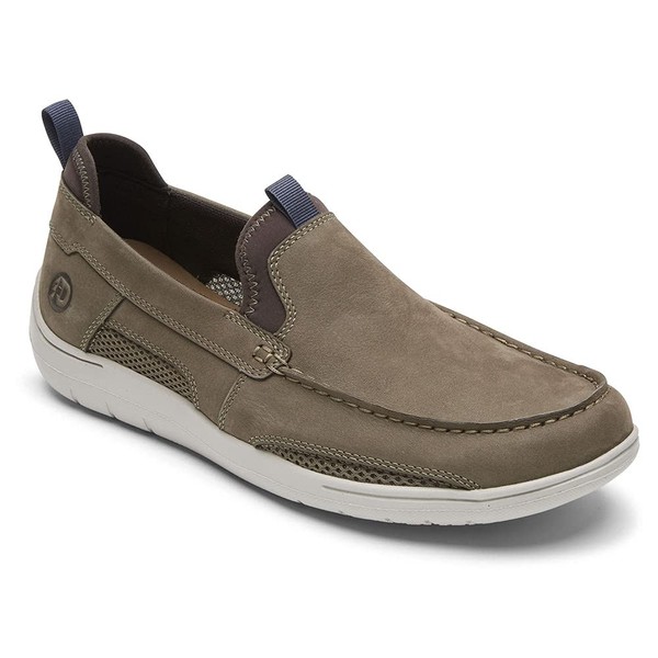 Dunham Men's Fitsmart Loafer Flat, Breen Nubuck, 12 X-Wide