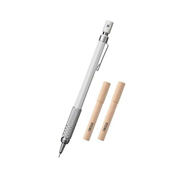 Muji Low Center of Gravity Mechanical Pencil [0.3mm] + MUJI Japan Mechanical Pencil Refill Leads [0.3mm - HB] 12pcs x 2 packs