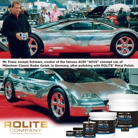 Rolite - RMP2# Metal Polish Paste - Industrial Strength Scratch Remover and Cleaner, Polishing Cream for Aluminum, Chrome, Stainless Steel and Other Metals, Non-Toxic Formula, 2 Pounds, 1 Pack