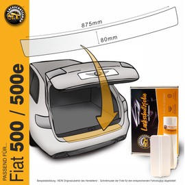 LACKSCHUTZSHOP - Paint Protection Film Suitable for Fiat 500 / 500e from Year of Manufacture 2020 - Film Bumper Protection, Scratch Protection with Installation Tool Squeegee - Transparent 150µm