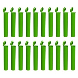 Sandhill Tools Airtight Squeeze Top Smell Proof Containers 116 Dram Lime Opaque, Child Resistant Pop Top, Herbs, Spices and Dry Food Storage (Pack of 20)