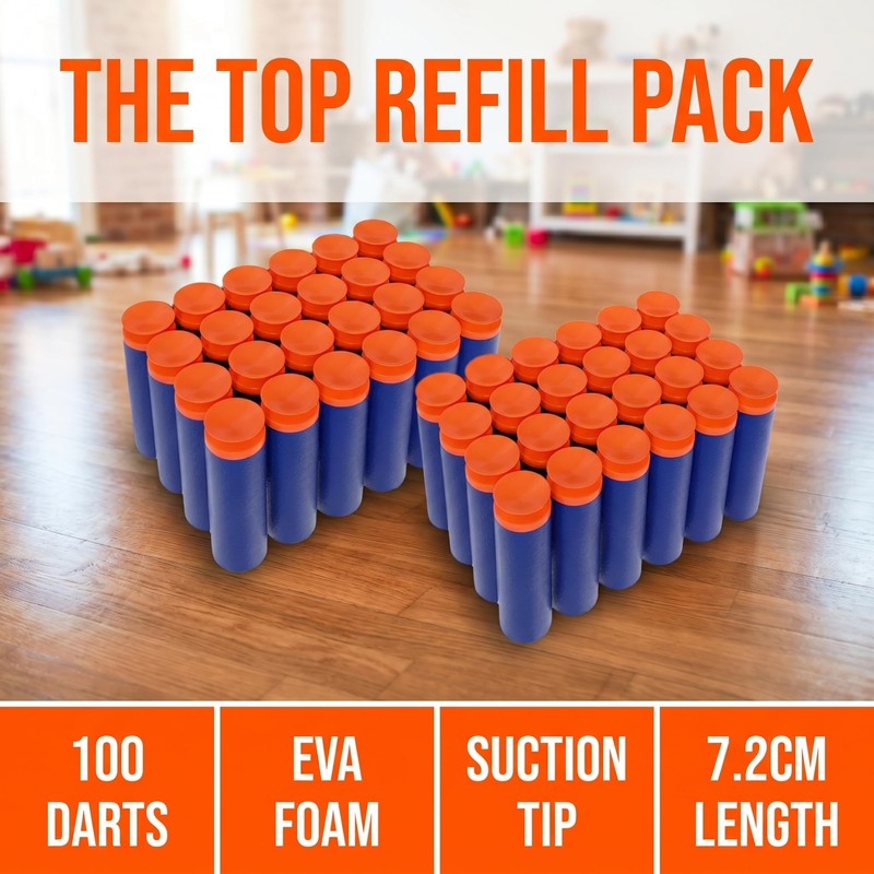 SYNTHORA 100 Refill Pack Foam Darts with Suction Cup, 2.8