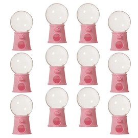 12Pcs Gumball Machine Candy Dispenser Bubble Gum Machine Mini Candy Dispenser Candy Machine Dispenser Candy Box Easter Basket Stuffers for Kids, Pink