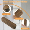 MOROBOR Self-Adhesive Furniture Pulls, 2pcs Walnut Wood No-Drill Cabinet Knobs
