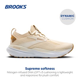 Brooks Women’s Glycerin Stealthfit 21 Neutral Running Shoe - Marshmallow/Cream/Biscuit - 7 Medium