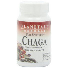 Planetary Herbals Chaga Full Spectrum, Enhance Cellular Immunity, 30 Tablets