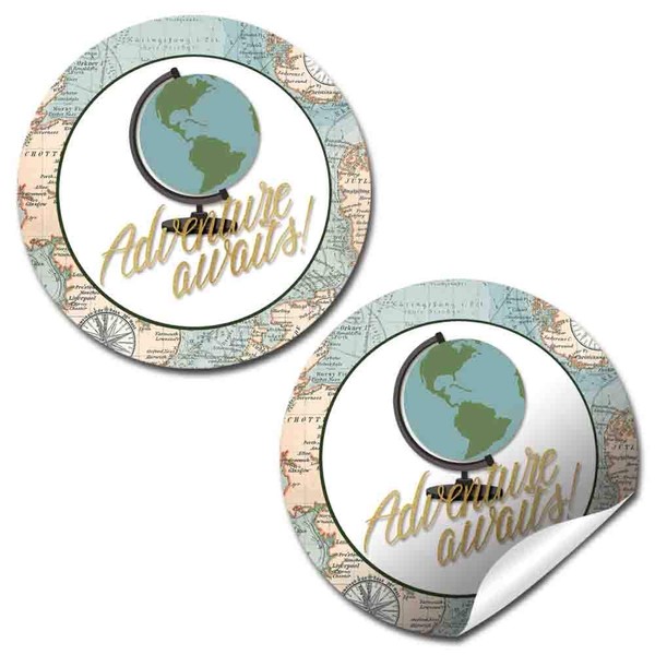 Adventure Awaits World Traveler Gender Neutral Baby Shower Thank You