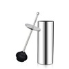 Chrome Toilet Plunger with Holder Bathroom Metal Canister Holder Drip