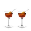 Viski Nick and Nora Glasses, Stemmed Drinkware, Premium Crystal Cocktail